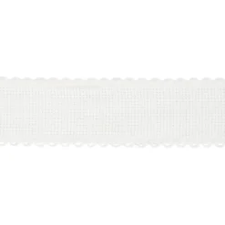 Aida Broderibånd kantet m tunger 35mm Hvid