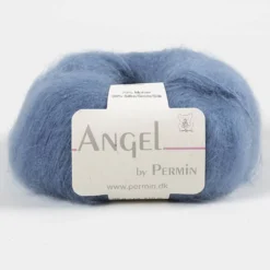 Angel Kid mohair Støvet blå