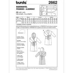 Badekåbe Burda Kids 2662 str. 98-128
