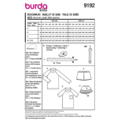 Badetøj Burda Kids 9192 str. 104-146