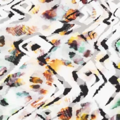 Bambusjersey med abstrakt dyreprint Trend white