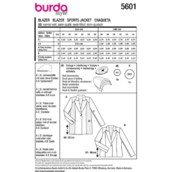 Blazer Burda Curvy str. 46-56