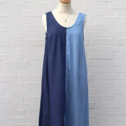 Blød viscose denimlook Dueblå