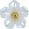 Blomster knap 12mm Lys støvet blå