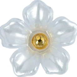 Blomster knap 12mm Lys støvet blå