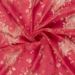 Blonde blomstret zigzag mønster Spice red