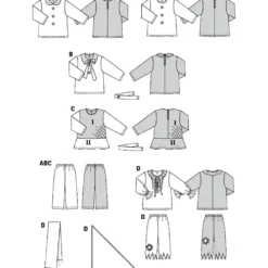 Bluse/bukser Burda kids 2506 str. 104-140
