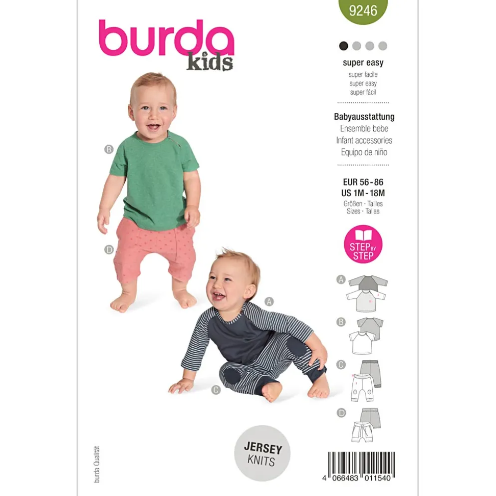 Bluse/bukser Burda kids 9246 str. 56-86