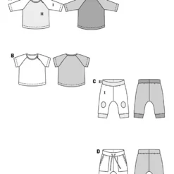 Bluse/bukser Burda kids 9246 str. 56-86