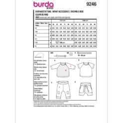 Bluse/bukser Burda kids 9246 str. 56-86