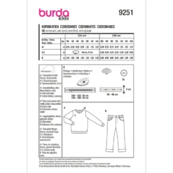Bluse/bukser Burda kids 9251 str. 104-140