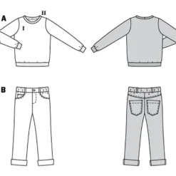 Bluse/bukser Burda kids 9251 str. 104-140