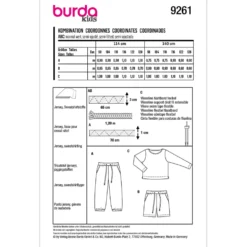 Bluse/bukser Burda Kids 9261 str. 98-128