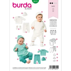 Bluse/bukser Burda Kids 9315 str. 56-80