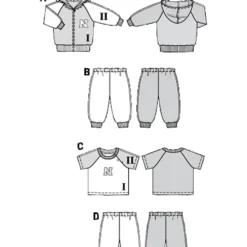 Bluse/Bukser Burda Kids 9748 str. 68-98