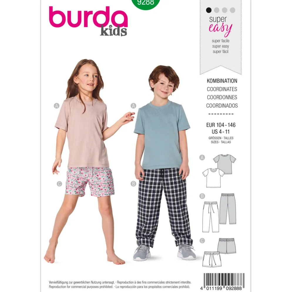 Bluse/bukser/shorts Burda Kids 9288 str. 104-146