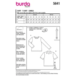 Bluse Burda Herre 5641 str. 46-56