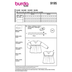 Bluse Burda Kids 9195 str. 104-146