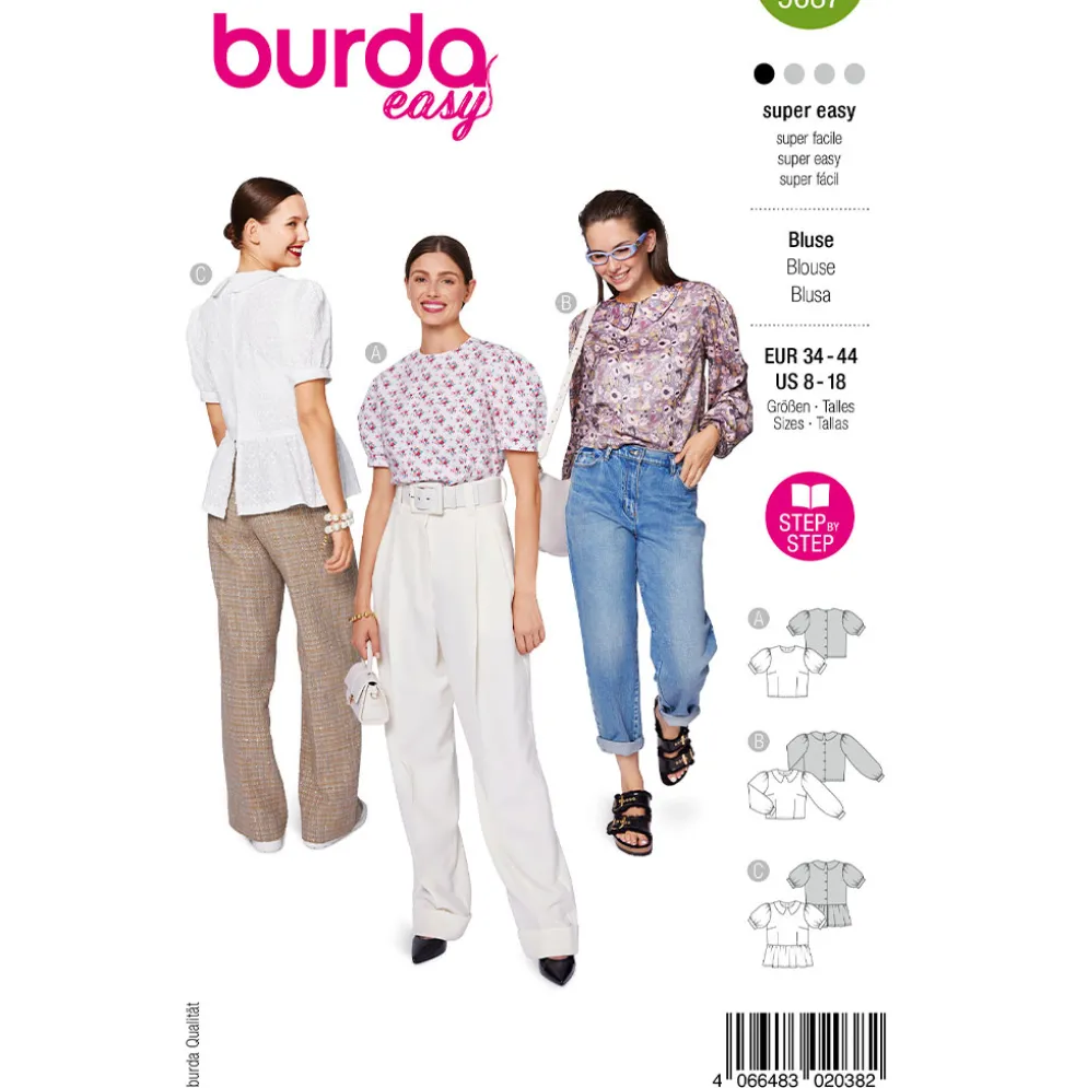 Bluse Burda 5687 str. 34-44