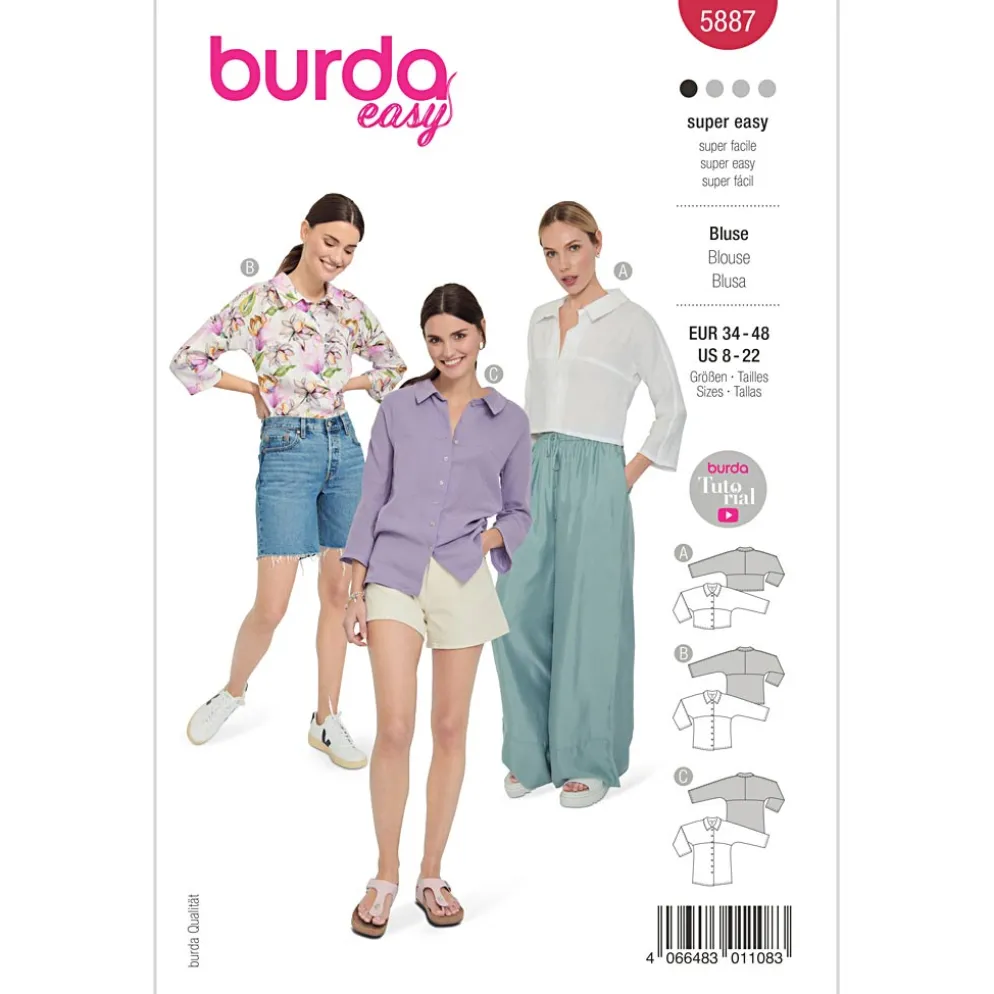 Bluse Burda 5887 str. 34-48