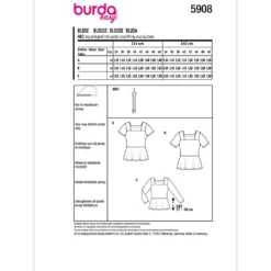Bluse Burda 5908 str. 34-48