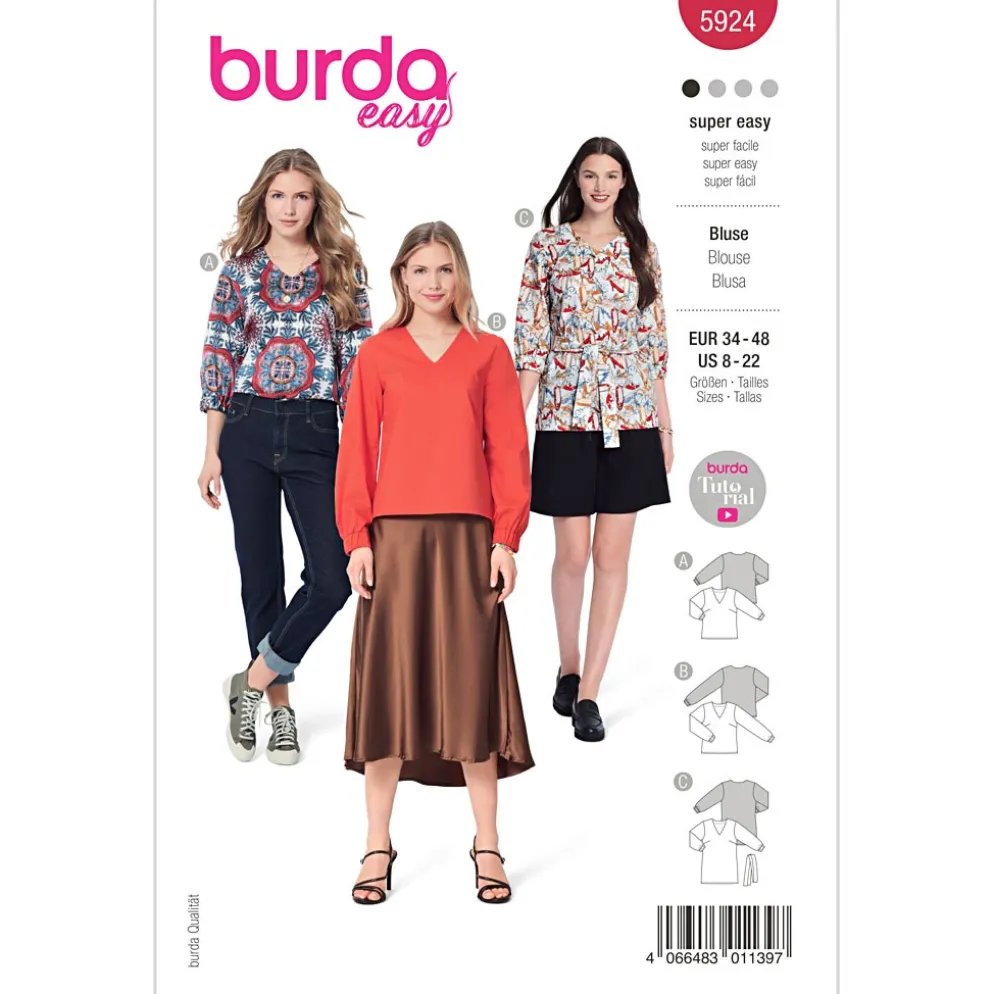 Bluse Burda 5924 str. 34-48