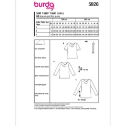Bluse Burda 5926 str. 34-48