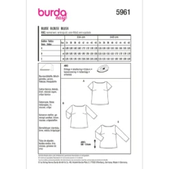 Bluse Burda 5961 str. 34-48