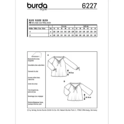 Bluse Burda 6227 str. 34-44