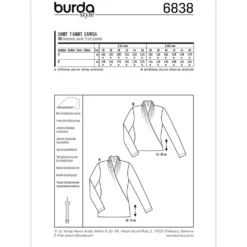 Bluse Burda 6838 str. 36-46