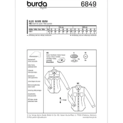 Bluse Burda 6849 str. 32-42