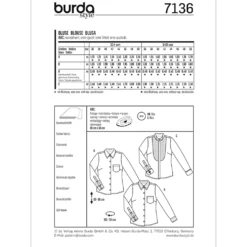 Bluse Burda 7136 str. 36-50