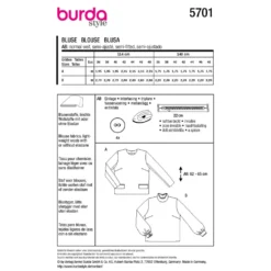 Bluse Burda 5701 str. 36-48