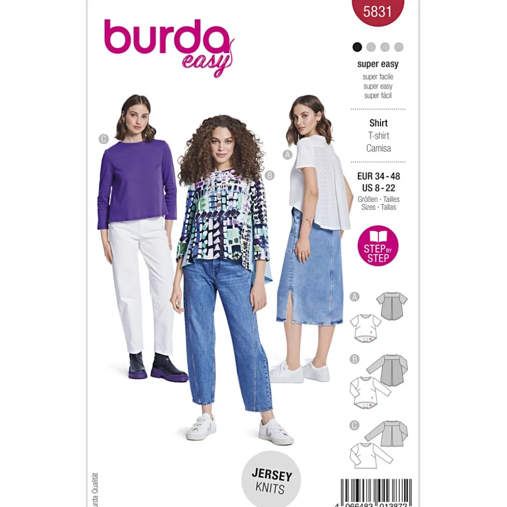 Bluse Burda 5831 str. 34-48