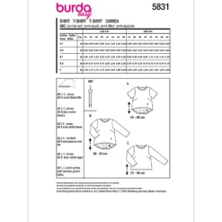 Bluse Burda 5831 str. 34-48