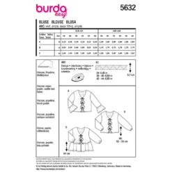 Bluse Burda 5632 str. 34-44