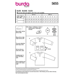 Bluse Burda 5655 str. 36-48
