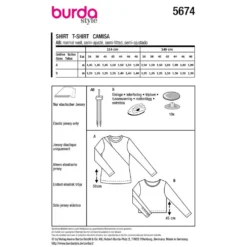 Bluse Burda 5674 str. 36-48