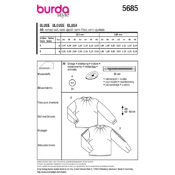 Bluse Burda 5685 str. 36-48