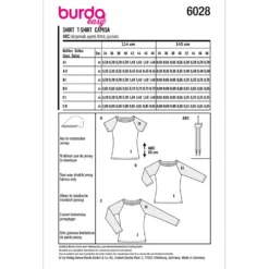 BLuse Burda 6028 str. 34-48