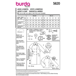 Bluse, Jakke og Frakke Burda str. 36-46