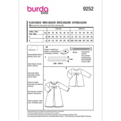 Bluse/kjole Burda kids 9252 str. 104-134