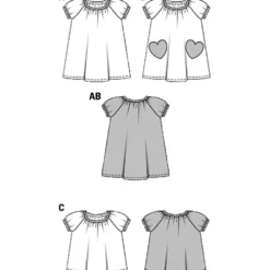 Bluse/Kjole Burda Kids 9438 str. 92-122