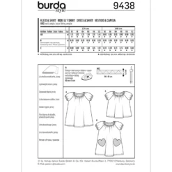 Bluse/Kjole Burda Kids 9438 str. 92-122