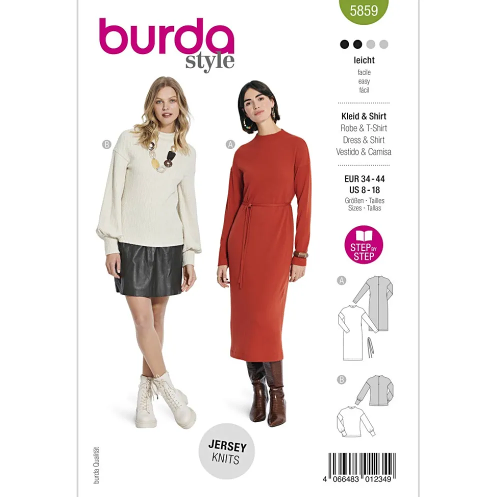 Bluse/kjole Burda 5859 str. 34-44