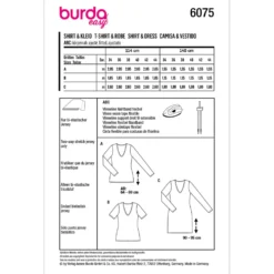 Bluse/kjole Burda 6075 str. 34-44