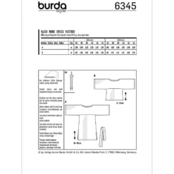 Bluse/Kjole Burda 6343 str. 34-44