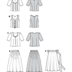 Bluse/kjole Burda 7870 str. 38-56