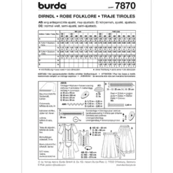 Bluse/kjole Burda 7870 str. 38-56