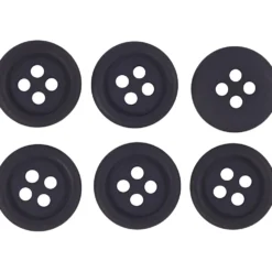 Bluseknap 4-huls, 13 mm, 6stk. Marine